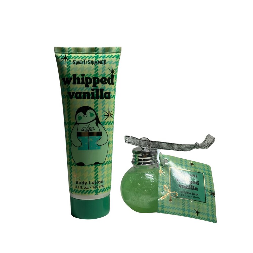 Sweet Shimmer Whipped Vanilla Gift Set – Body Lotion & Bubble Bath
